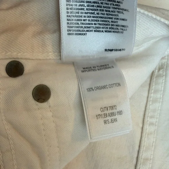 Agolde 90s Jean. Cream colorway. - Picture 5 of 7